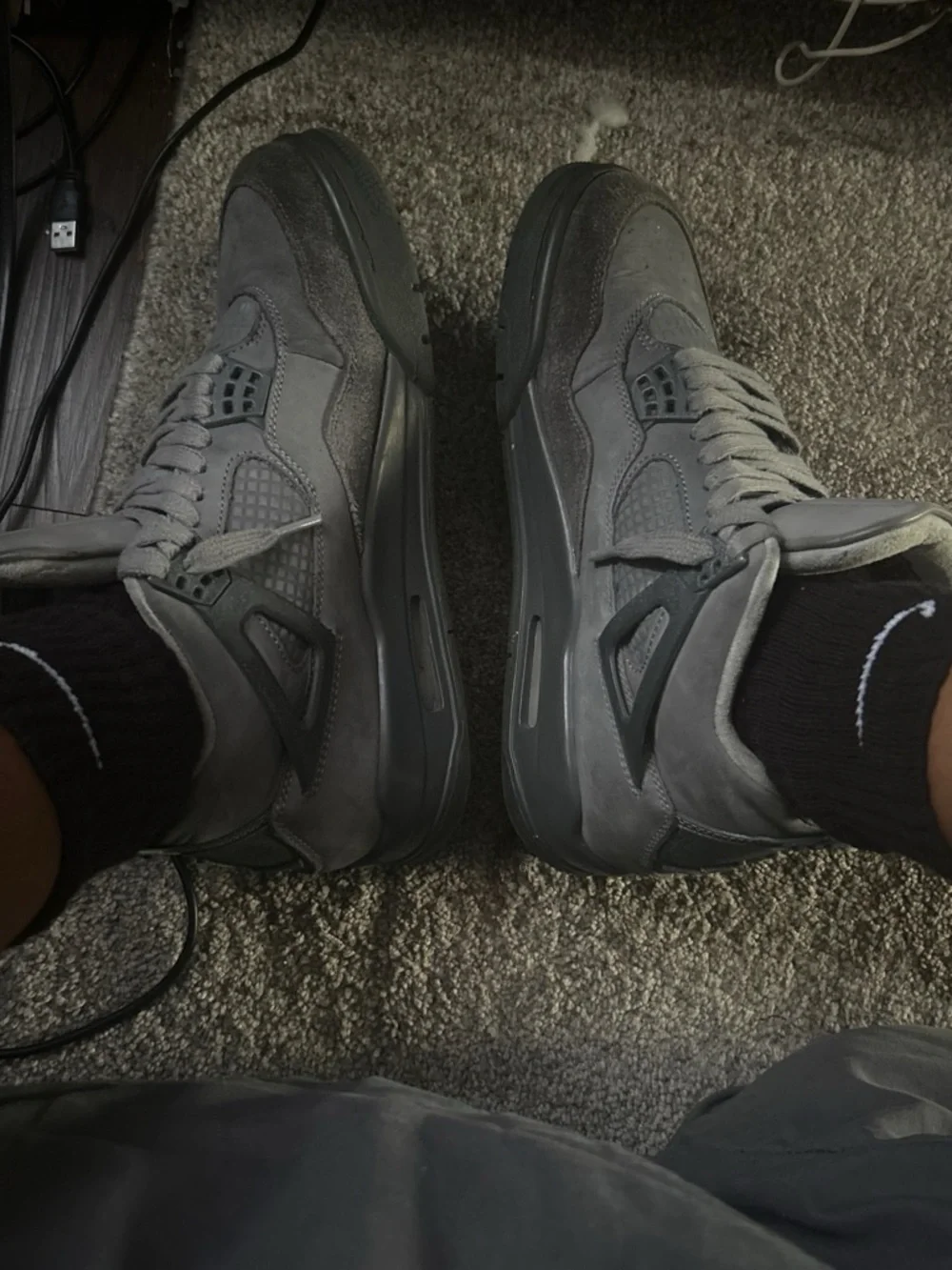 Jordan Men's Gray Suede High-Top Sneaker